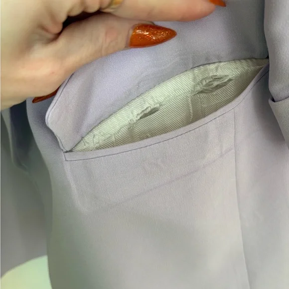 ZARA Lavender Cuffed Blazer - Picture 5 of 6